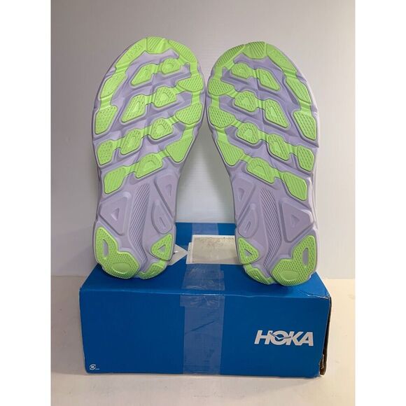 .4174 Hoka Clifton 9 Wide, Grey/Blue, Womens Running Shoes-US 9.5 Womens - Picture 4 of 5